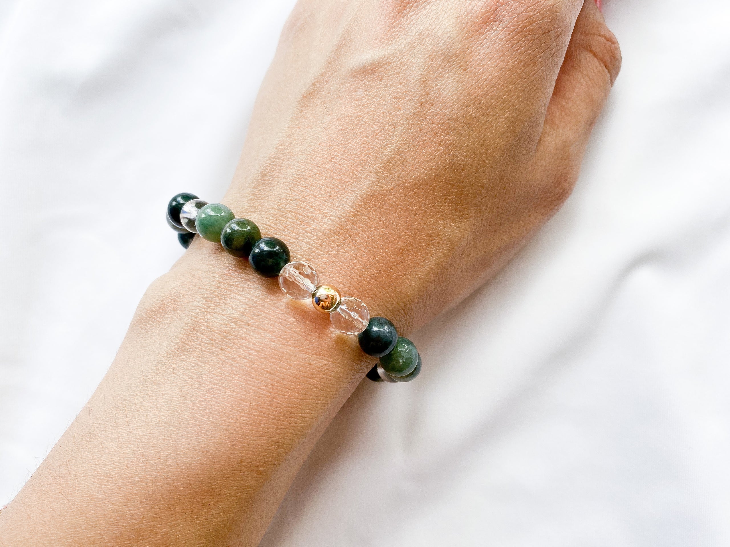 Green agate bracelet online